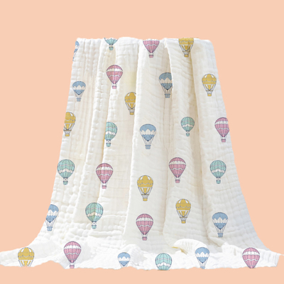 le bébé de l'impression 100%Cotton enveloppent les loisirs tissés 40S occasionnel de femmes trois couches que les nourrissons couvrent le tissu couvrant de Guze de crêpe
