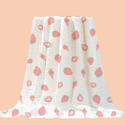 le bébé de l'impression 100%Cotton enveloppent les loisirs tissés 40S occasionnel de femmes trois couches que les nourrissons couvrent le tissu couvrant de Guze de crêpe