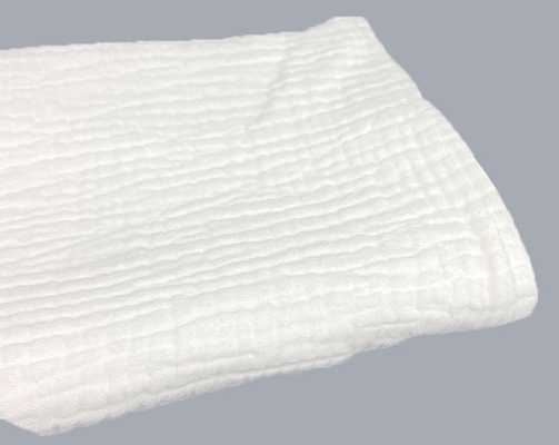 Crêpe pure douce Gauze Fabric de coton peau de largeur de 57 pouces amicale