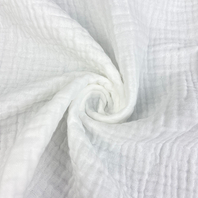 Crêpe pure douce Gauze Fabric de coton peau de largeur de 57 pouces amicale