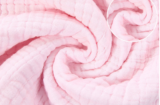 120X120 6 pose le coton en bambou rose Gauze Fabric No Fluorescent Agent