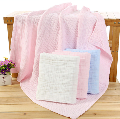 120X120 6 pose le coton en bambou rose Gauze Fabric No Fluorescent Agent