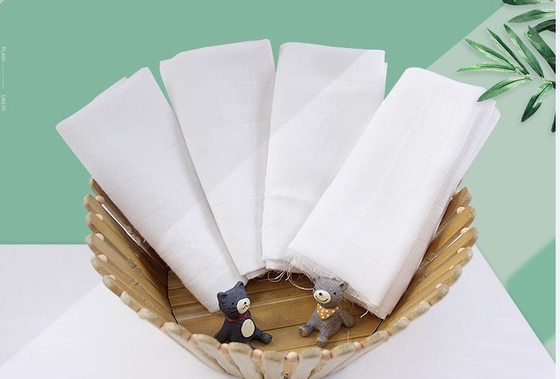 Coton naturel Gauze Fabrics For Baby 145gsm de 53 pouces aucun agent de Flurescent