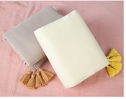 couche 220GSM des couches-culottes 4 de Gauze Fabric Twistless Cotton Gauze de la crêpe 165X135