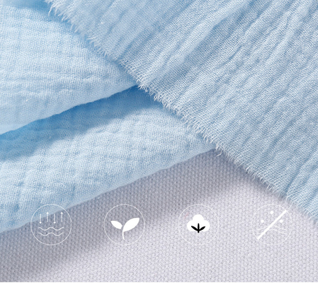 40S naturel a peigné la serviette de Gauze Fabric Two Layer Dribble de crêpe de coton
