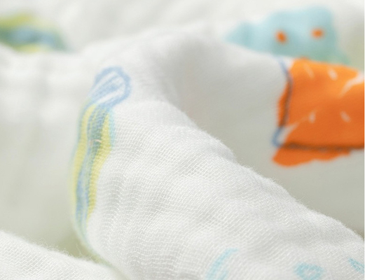 La fibre détordue enveloppent Gauze Fabric For Newborn Wraps respirable