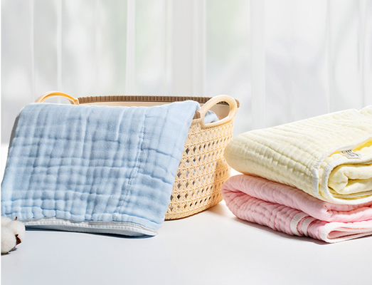 La fibre détordue enveloppent Gauze Fabric For Newborn Wraps respirable