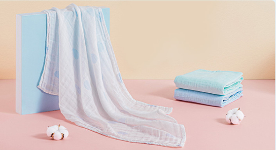 stabilité de couleur forte modale bleue tissée par coffre-fort de Gauze Towels 100% du bébé 30S