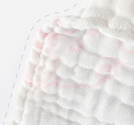 Couverture blanche 180GSM 195GSM de mousseline de coton de Multilayers confortable