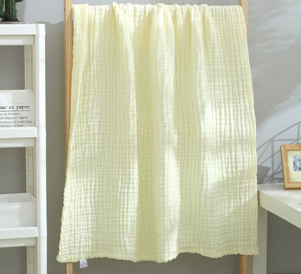 crêpe blanche de fibre de Gauze Fabric No Fluorescent Agent de bébé de la ride 32S