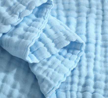 Couverture blanche 180GSM 195GSM de mousseline de coton de Multilayers confortable