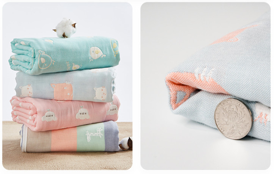 Absorption d'eau forte confortable matérielle peignée par crêpe de jacquard de coton