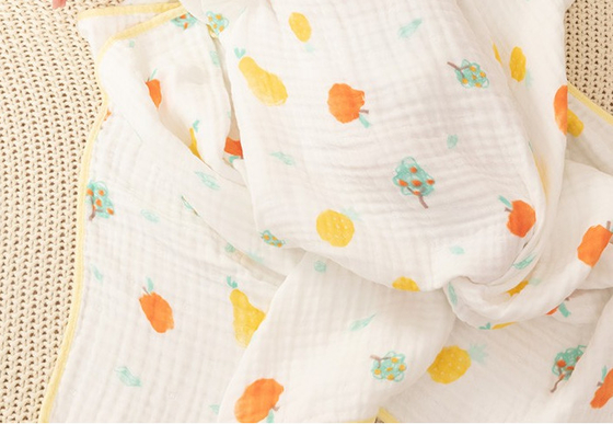 Couverture infantile florale d'enveloppe de Gauze Fabric 165gsm de coton d'enfant intelligent naturel