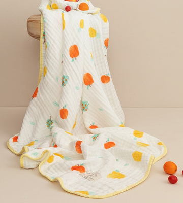 Couverture infantile florale d'enveloppe de Gauze Fabric 165gsm de coton d'enfant intelligent naturel