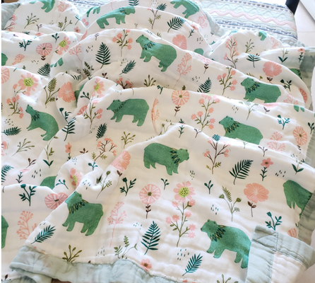 Gauze Baby Fabric imprimé fait sur commande 180GSM naturel résistent à des rayons ultraviolets