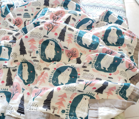 Gauze Baby Fabric imprimé fait sur commande 180GSM naturel résistent à des rayons ultraviolets