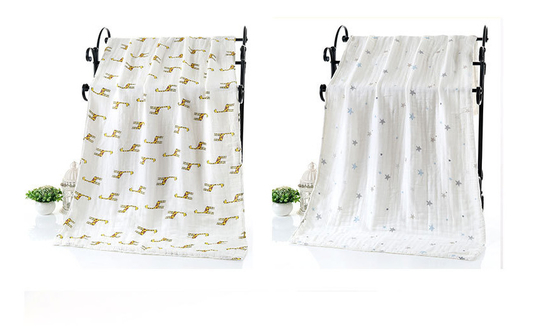Coffre-fort quatre couches d'antibactérien de réception en bambou Gauze Fabric large supplémentaire de couvertures