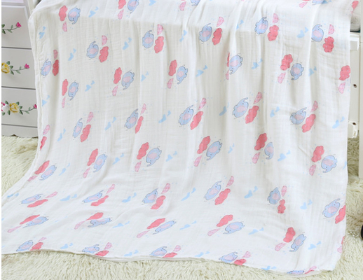 Aucun séchage rapide fluorescent de Swaddle Gauze Fabric Baby Bath Towels d'agent