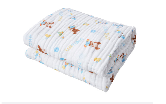Gauze Fabric imprimé par crêpe épaisse 175X135 six couches de coton organique Gauze Blanket