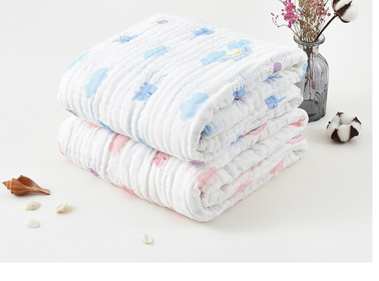 Détordu quatre couches a imprimé le sentiment doux de couverture de bébé de Gauze Fabric 220GSM
