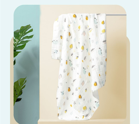 Détordu quatre couches a imprimé le sentiment doux de couverture de bébé de Gauze Fabric 220GSM