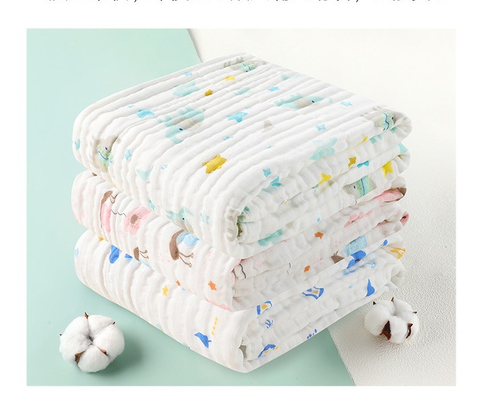 Couche florale peignée Gauze Blanket No Chemical du coton 40S Gauze Fabric 6