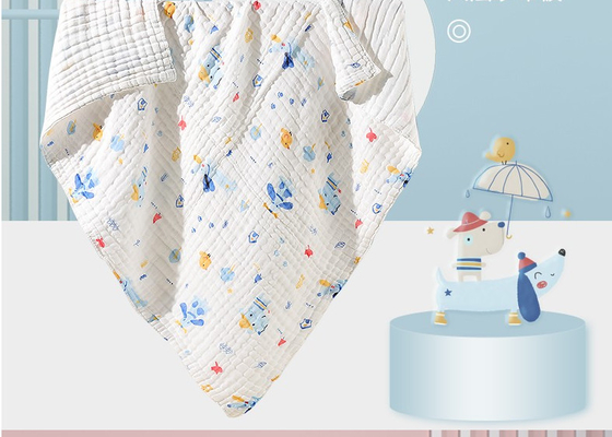Viable nouveau-né de impression animal de Gauze Fabric Swaddle Wrap For de coton organique