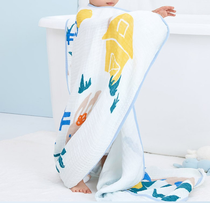 La bulle écologique sûre Gauze Fabric de coton coton de 4 couches enveloppent le tissu
