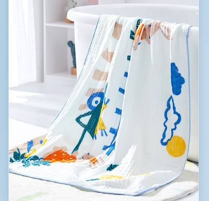100% Gauze Fabric imprimé en bambou