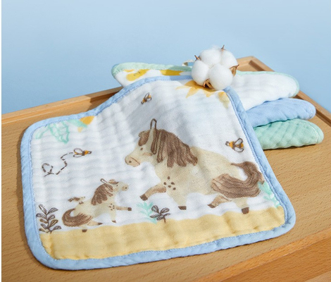 Six couches de coton tissé par 40S de bébé de Gauze Fabric Gauze Handkerchief For