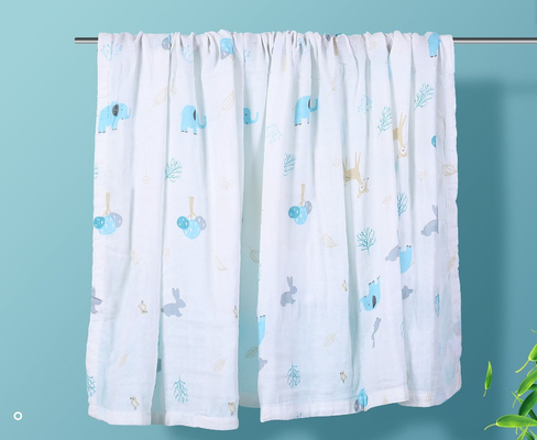 Quatre couches ont imprimé Gauze Fabric tissu mou de bébé de largeur de 53 pouces