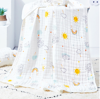 Séchage imprimé naturel fortement absorbant de Gauze Fabric Three Layers Quick
