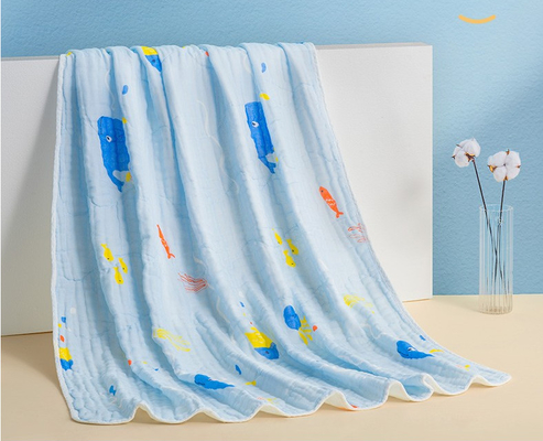 Quatre couches ont imprimé Gauze Fabric tissu mou de bébé de largeur de 53 pouces