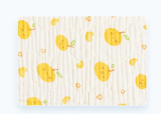 La peignée de la coutume de coton a imprimé Gauze Fabric que les enfants de 170gsm enveloppent la serviette de Bath