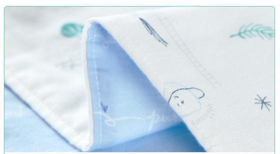 En imprimant la crêpe naturelle épaisse 260GSM de la fibre 40S enveloppez les serviettes couvrantes de Bath de couche-culotte couvrent six couches de Gauze Cotton Fabric