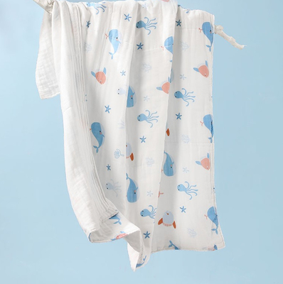 Gauze Fabric For Baby Clothing imprimé par coton détordu multicouche pelucheux