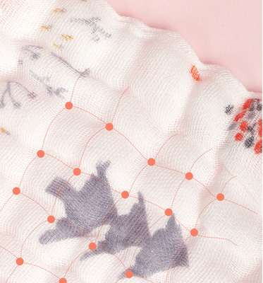 Couverture nouveau-née colorée confortable de Gauze Fabric Three Layer Kids