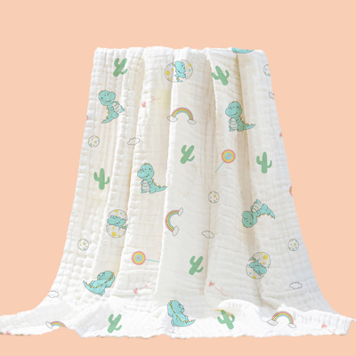le bébé de l'impression 100%Cotton enveloppent les loisirs tissés 40S occasionnel de femmes trois couches que les nourrissons couvrent le tissu couvrant de Guze de crêpe