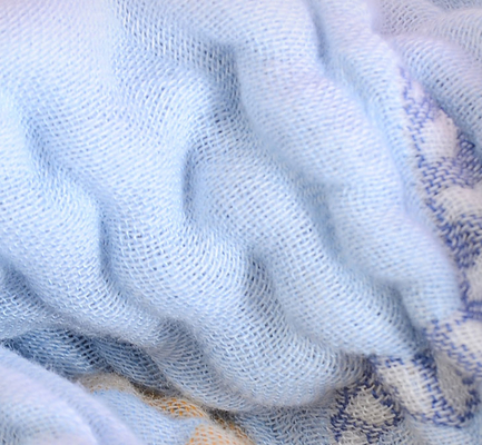 Stabilité teignant le coton naturel bleu de Gauze Fabric Chick Autumn Combed