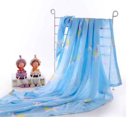 Couvertures de réception infantiles naturelles de Gauze Fabric 110GSM de double de mousseline