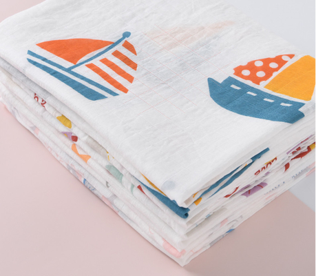 Le double imprimé simple Gauze Fabric By The Metre enveloppent 120X120 couvrant irritant non