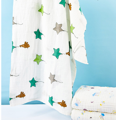 Le double imprimé simple Gauze Fabric By The Metre enveloppent 120X120 couvrant irritant non