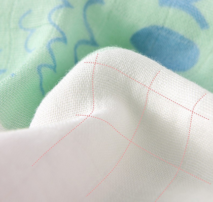 Double blanc multicouche Gauze Fabric