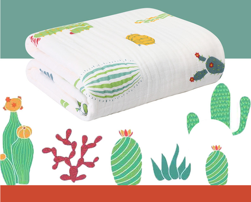 Et jaune bébé Gauze Blankets de Gauze Fabric modelé par fruit vert 220GSM