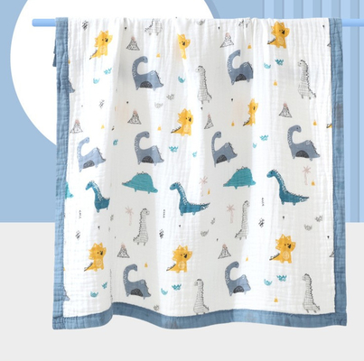La bande dessinée 100% de Gauze Fabric Baby Swaddle Blanket de 4 couches du coton 40S a imprimé