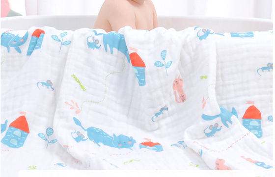 Réactif en imprimant 6 couches Gauze Fabric 58 pouces gardez le bébé chaud pour envelopper le tissu