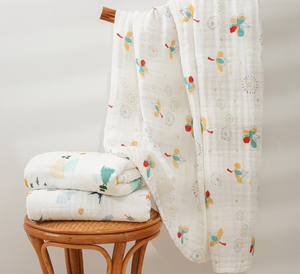 Pli multicouche peigné Gauze Blanket Soft Gauze Fabric de coton