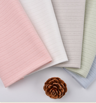 Le coton complet antibactérien Gauze Fabric naturel 40S tricotent le jacquard de double barre