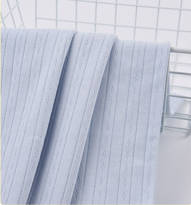 Le coton complet antibactérien Gauze Fabric naturel 40S tricotent le jacquard de double barre
