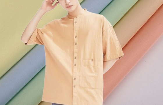 Solide de stabilité des vêtements sport 40sX40s 185GSM de Tencel de tissu d'imitation de chemise en coton le haut a teint